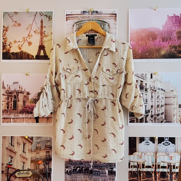 Flowy arm floral top - Picture 1 of 8